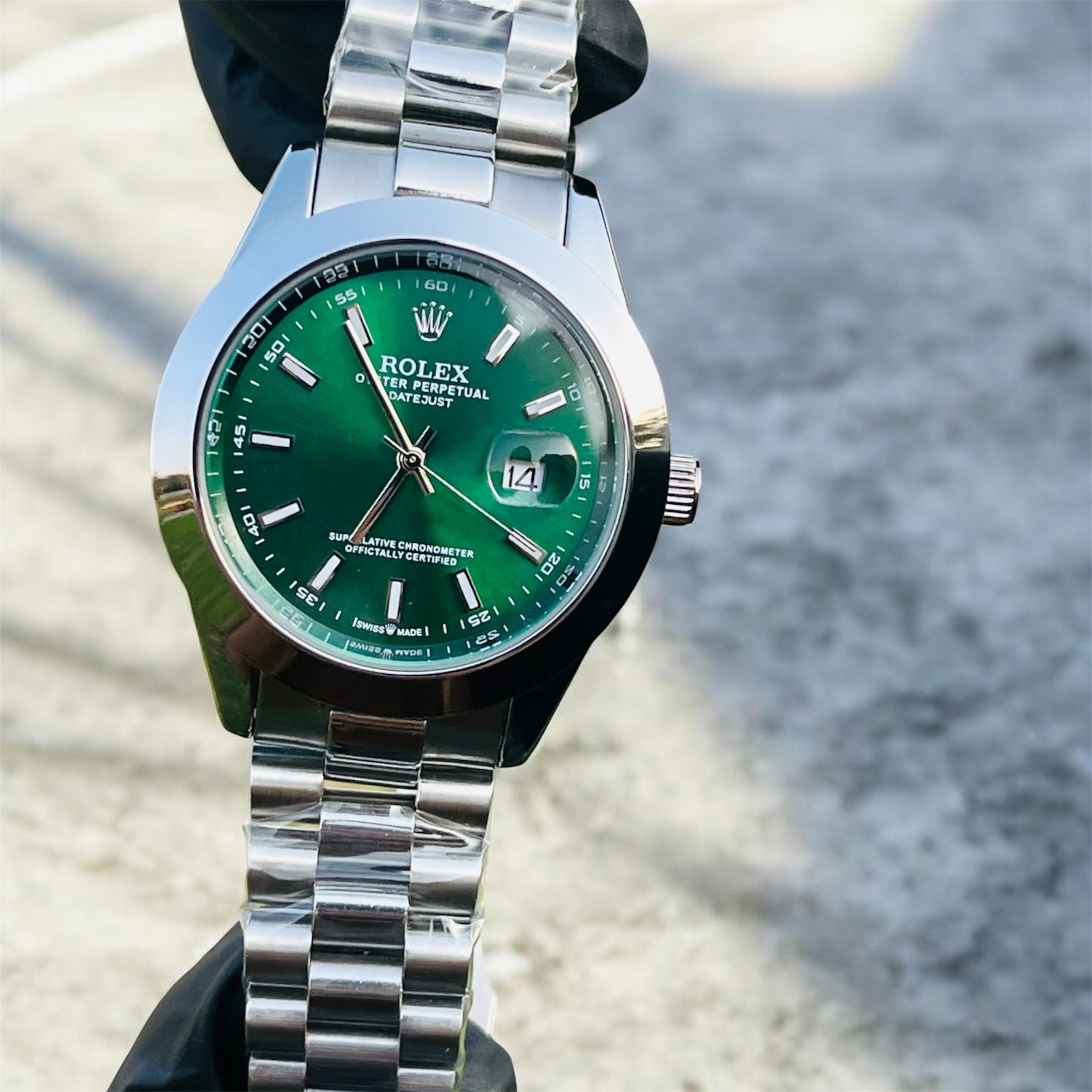 Rolex Date-Just Green Dial