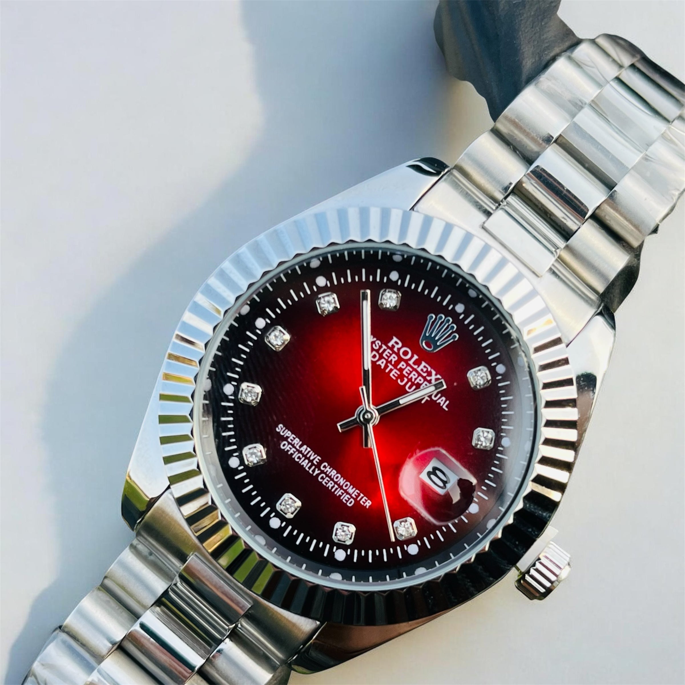 Rolex Date-Just Red Dial