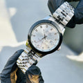 Rolex Date-Just Black & Silver